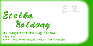 etelka moldvay business card